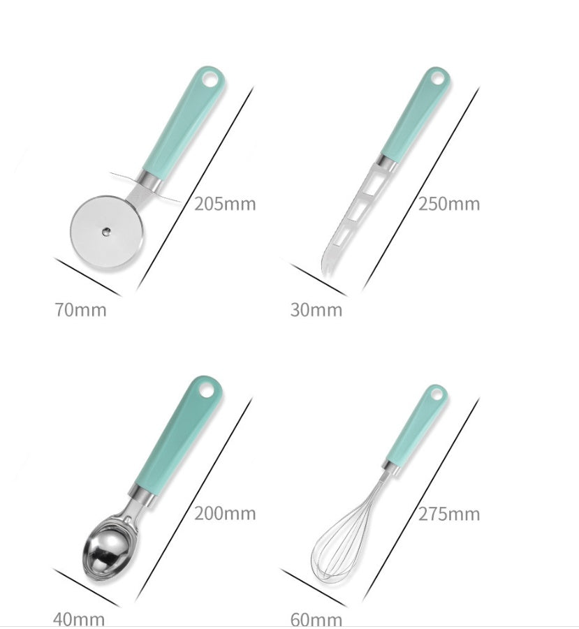 Utensili da cucina creativi in acciaio inossidabile con manico in plastica